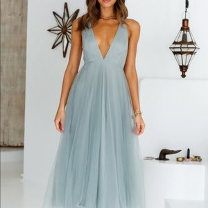 Hello Molly kiss the girl midi dress sage